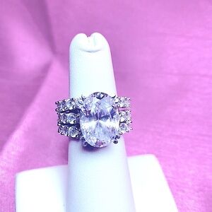 Bella Luce White Diamond Simulant 3 Piece Ring Set